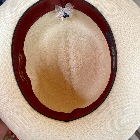 POLO by RALPH LAUREN Genuine Vtg Panama Fine Straw Hat Made in England Very Rare main image 8